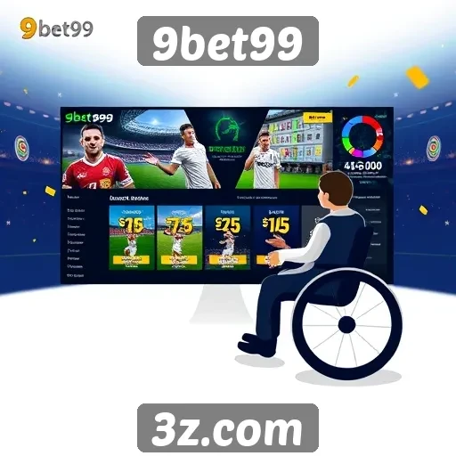 Acessibilidade e design do site 9bet99